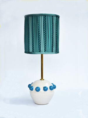Zoe - Ceramic Table Lamp with Blue Orbs