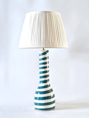 Soho - Teal Green/White Striped Ceramic Table Lamp